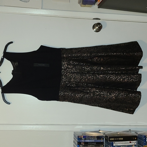 Tahari Black and Gold Cocktail Dress - Picture 1 of 11